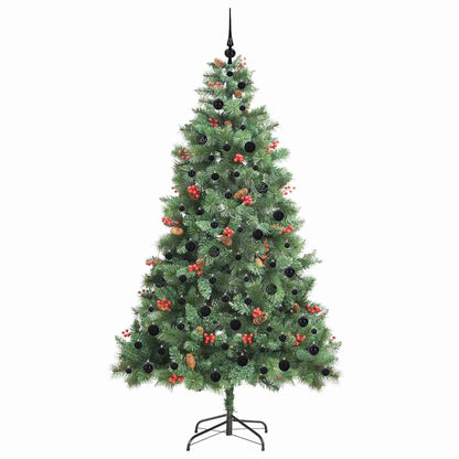 vidaXL Artificial Christmas Tree Green 210 cm PVC and Metal