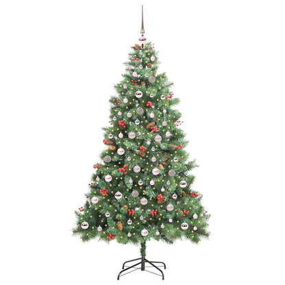 vidaXL Artificial Christmas Tree Green 210 cm PVC and Metal