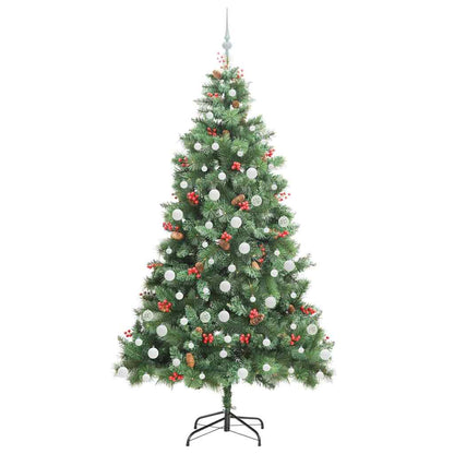 vidaXL Artificial Christmas Tree Green 210 cm PVC and Metal