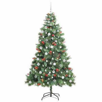 vidaXL Artificial Christmas Tree 300 LEDs Warm White PVC and Metal