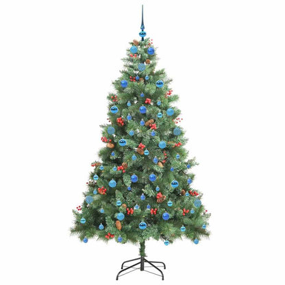 vidaXL Artificial Christmas Tree Green 210 cm PVC and Metal