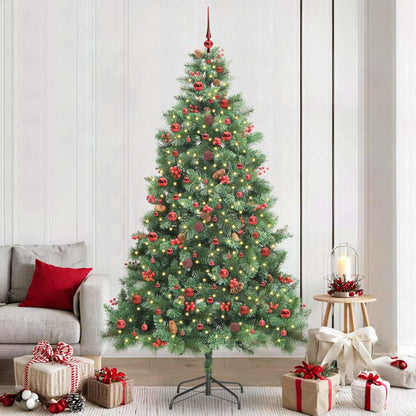 vidaXL Artificial Christmas Tree 300 LEDs Warm White PVC and Metal