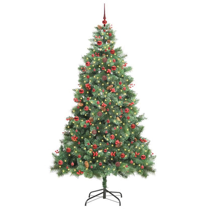 vidaXL Artificial Christmas Tree 300 LEDs Warm White PVC and Metal