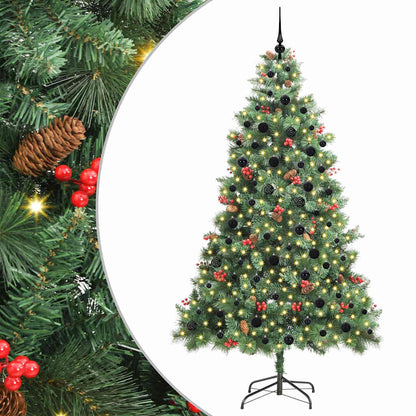 vidaXL Artificial Christmas Tree Green 240 cm PVC and Metal