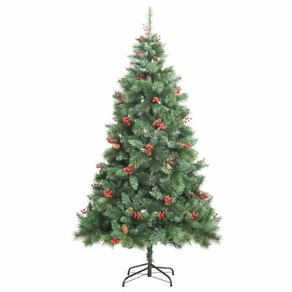 vidaXL Artificial Christmas Tree Green 240 cm PVC and Metal