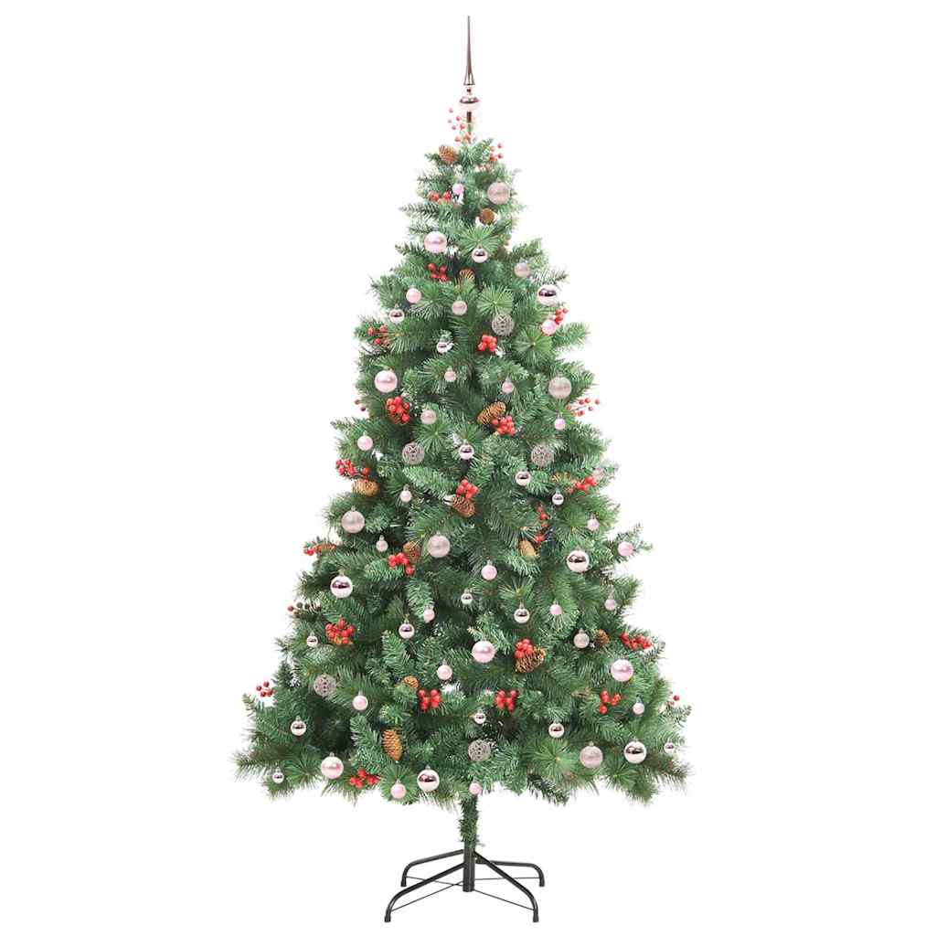 vidaXL Artificial Christmas Tree Green 240 cm PVC and Metal