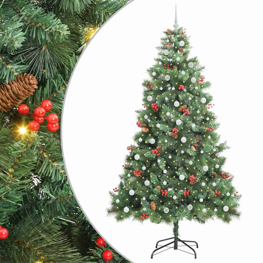 vidaXL Artificial Christmas Tree Green 240 cm PVC and Metal