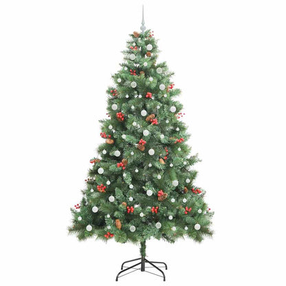 vidaXL Artificial Christmas Tree Green 240 cm PVC and Metal
