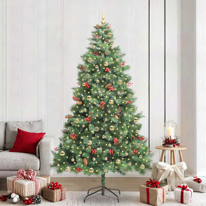 vidaXL Artificial Christmas Tree 300 LEDs Warm White PVC and Metal