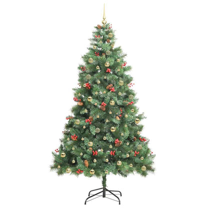 vidaXL Artificial Christmas Tree 300 LEDs Warm White PVC and Metal