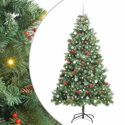 vidaXL Artificial Christmas Tree 300 LEDs Warm White PVC and Metal
