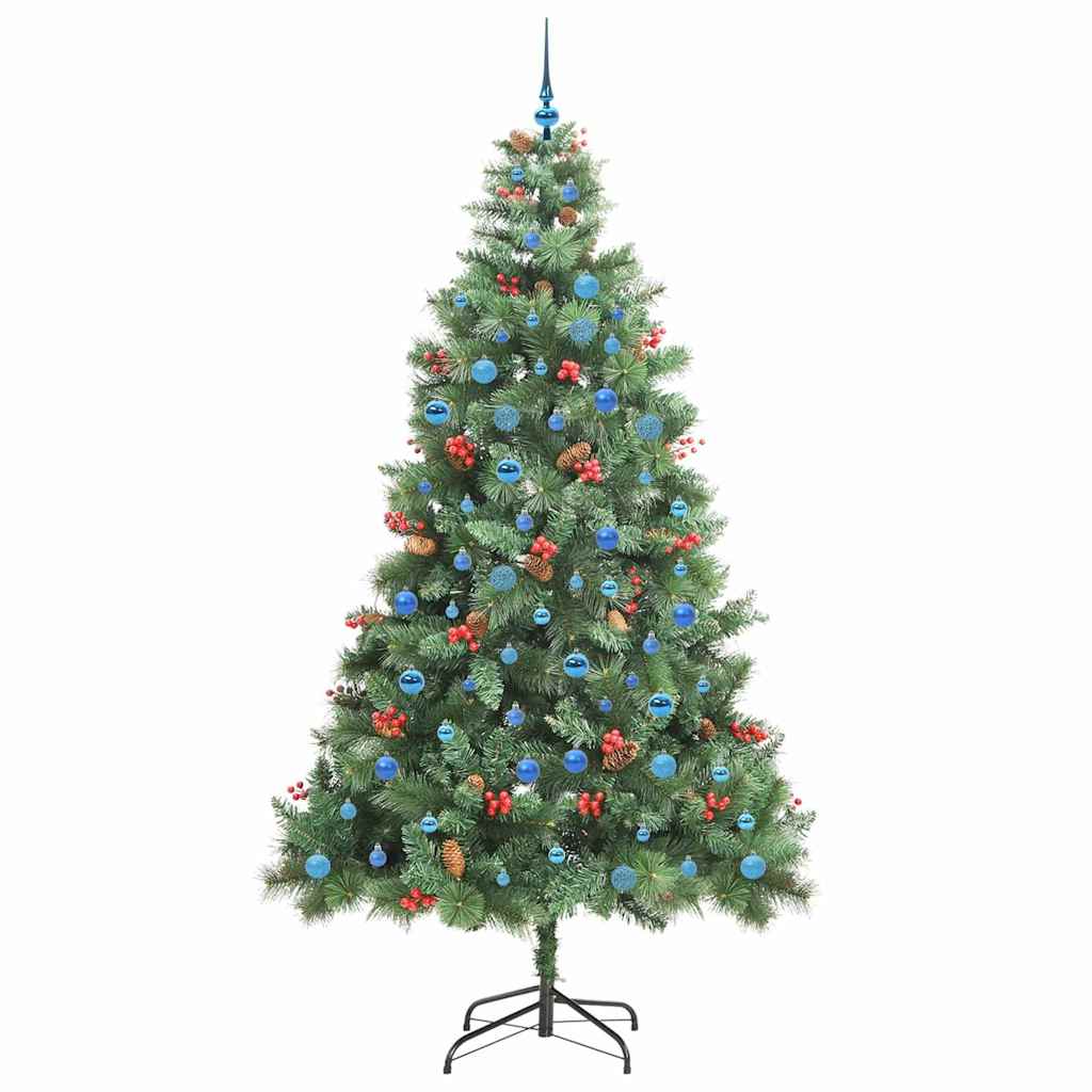 vidaXL Artificial Christmas Tree Green 240 cm PVC and Metal