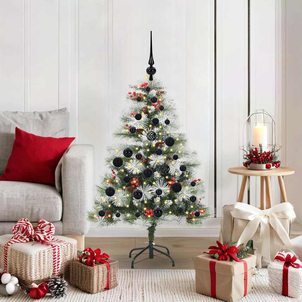 vidaXL Artificial Christmas Tree Green and white 120 cm