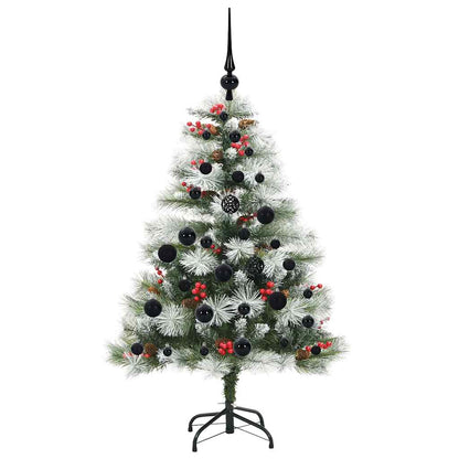 vidaXL Artificial Christmas Tree Green and white 120 cm