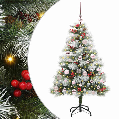 vidaXL Artificial Christmas Tree Green and white 120 cm