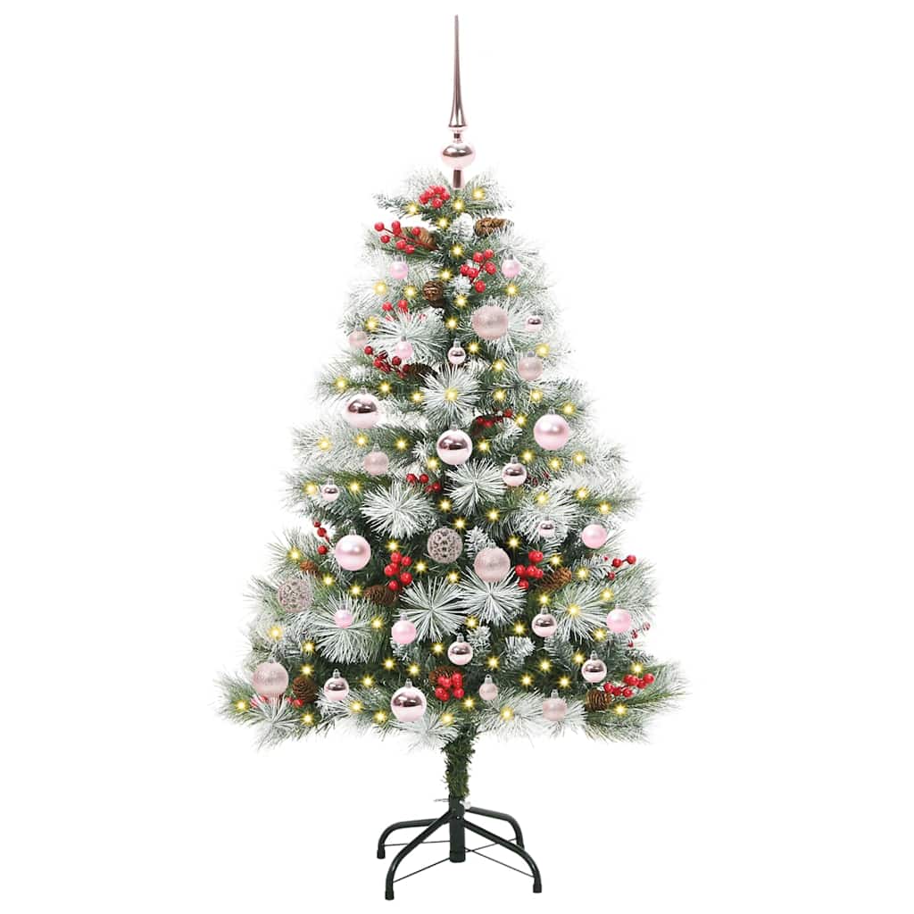 vidaXL Artificial Christmas Tree Green and white 120 cm