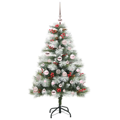 vidaXL Artificial Christmas Tree Green and white 120 cm
