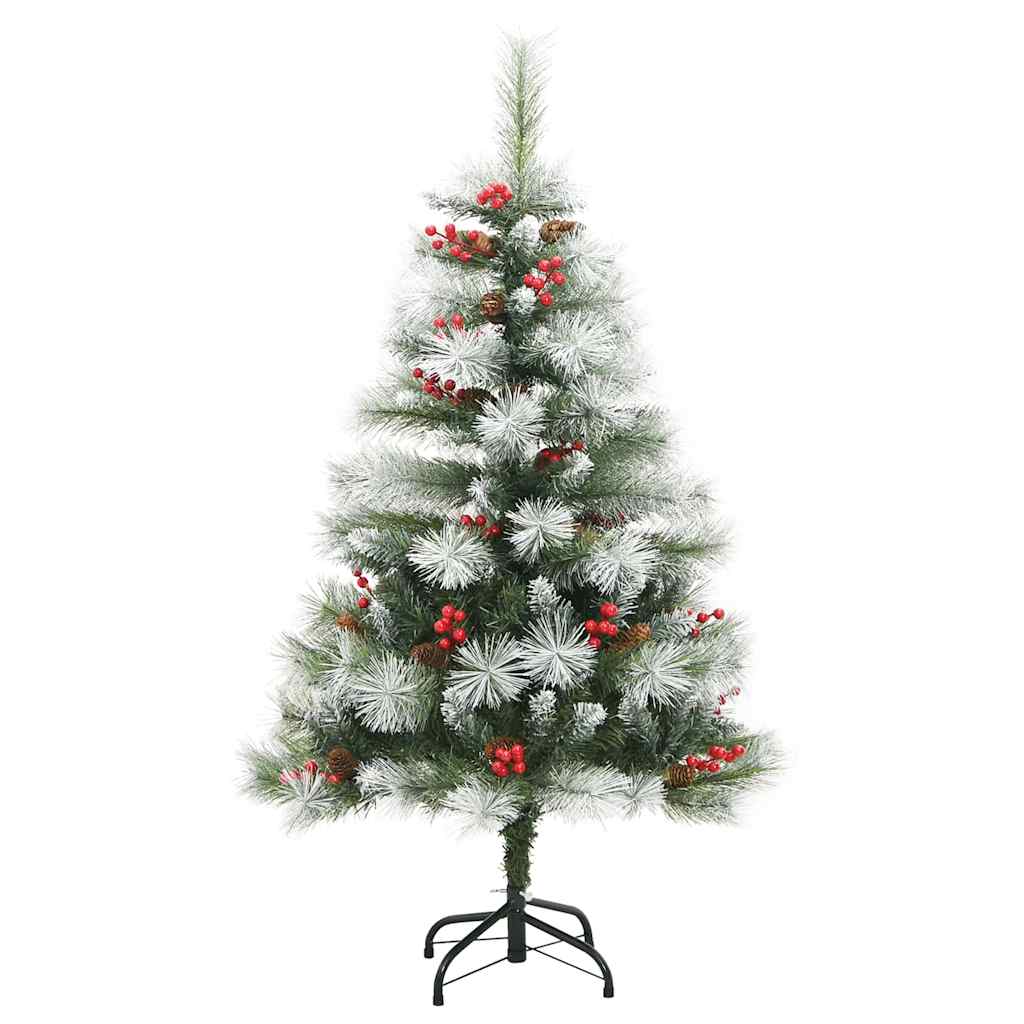 vidaXL Artificial Christmas Tree Green and white 120 cm