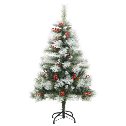 vidaXL Artificial Christmas Tree Green and white 120 cm