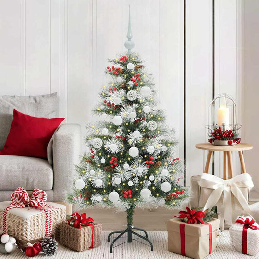 vidaXL Artificial Christmas Tree Green and white 120 cm