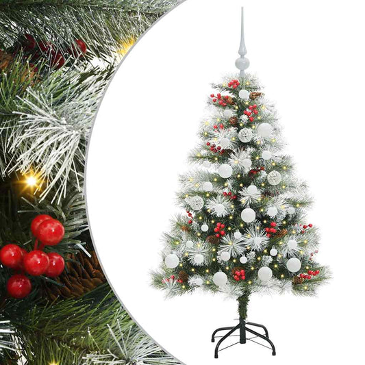 vidaXL Artificial Christmas Tree Green and white 120 cm