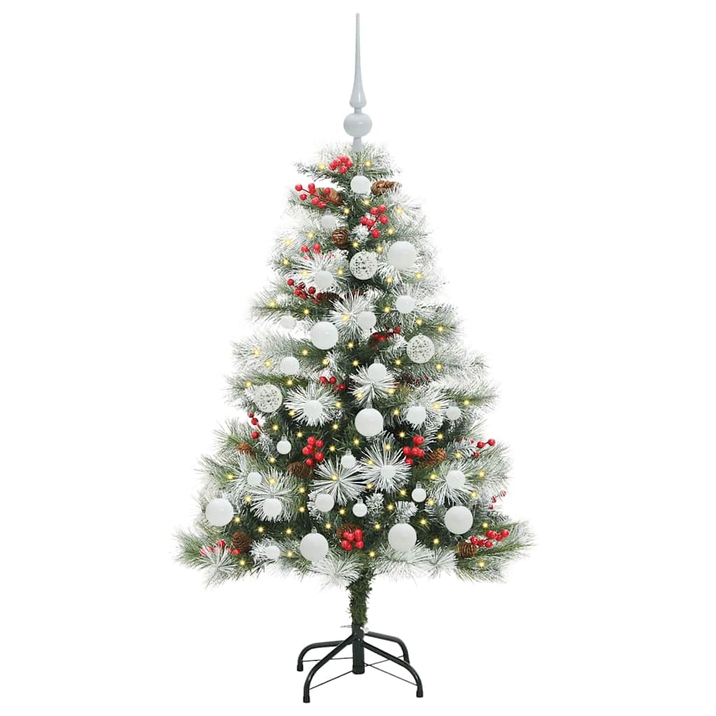 vidaXL Artificial Christmas Tree Green and white 120 cm