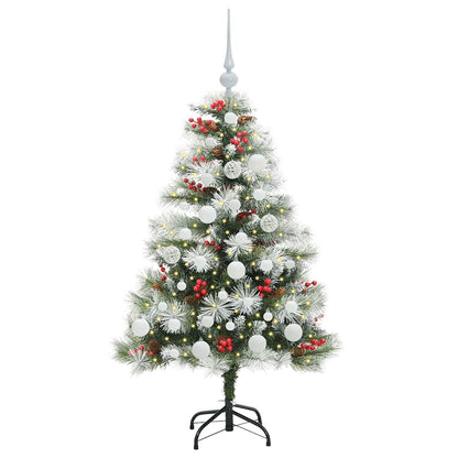 vidaXL Artificial Christmas Tree Green and white 120 cm