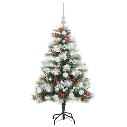 vidaXL Artificial Christmas Tree Green and white 120 cm