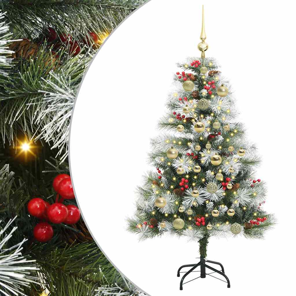 vidaXL Artificial Christmas Tree Green and white 120 cm