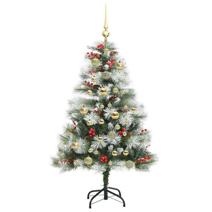 vidaXL Artificial Christmas Tree Green and white 120 cm