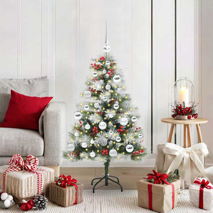 vidaXL Artificial Christmas Tree Green and white 120 cm