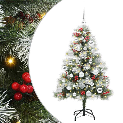 vidaXL Artificial Christmas Tree Green and white 120 cm