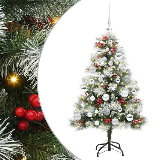 vidaXL Artificial Christmas Tree Green and white 120 cm