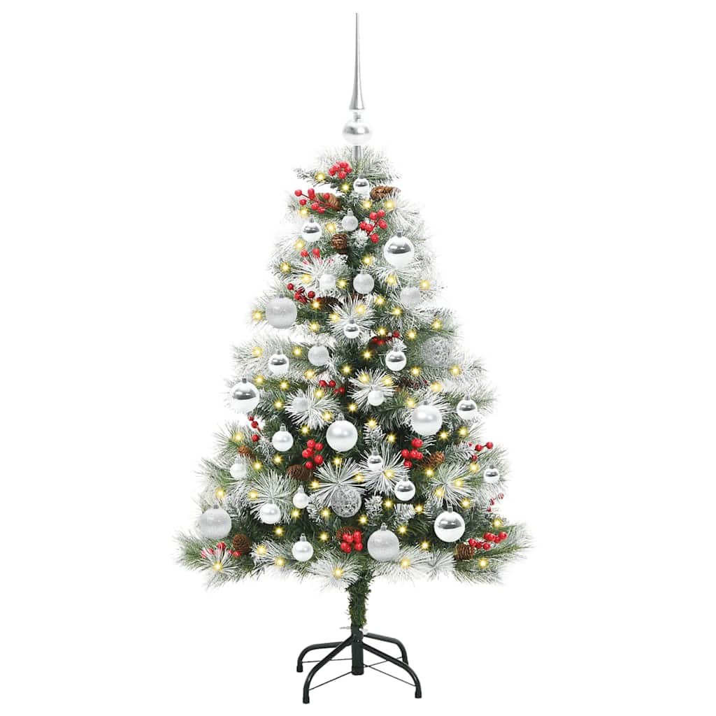 vidaXL Artificial Christmas Tree Green and white 120 cm