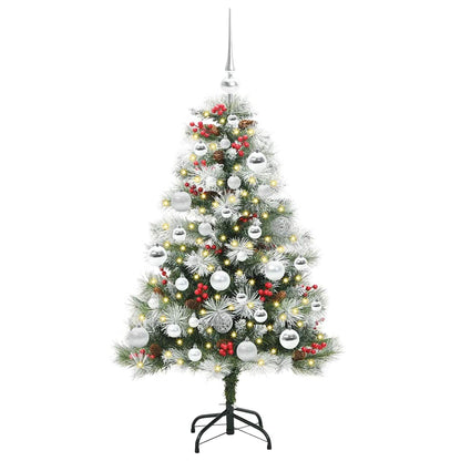 vidaXL Artificial Christmas Tree Green and white 120 cm
