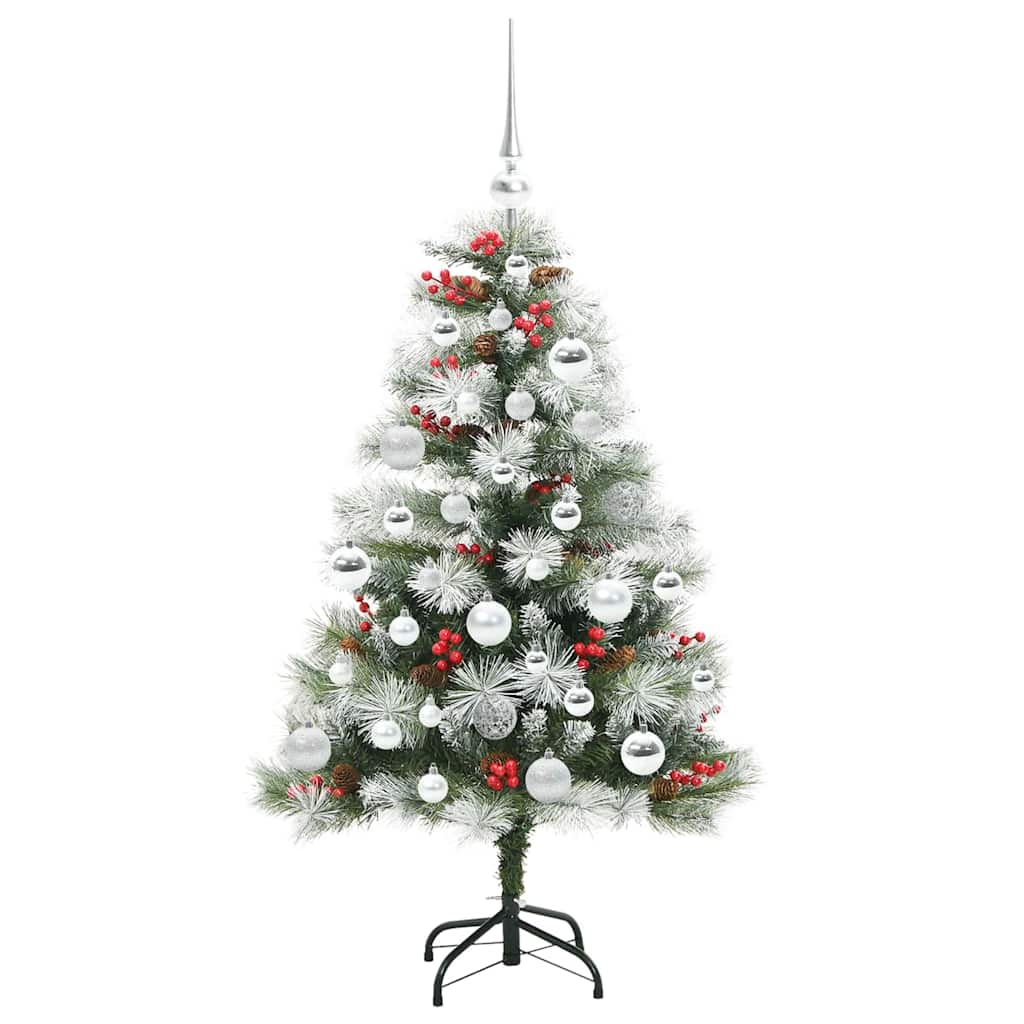 vidaXL Artificial Christmas Tree Green and white 120 cm