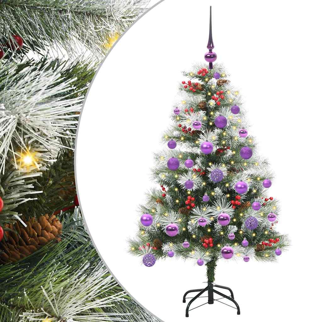 vidaXL Artificial Christmas Tree Green and white 120 cm