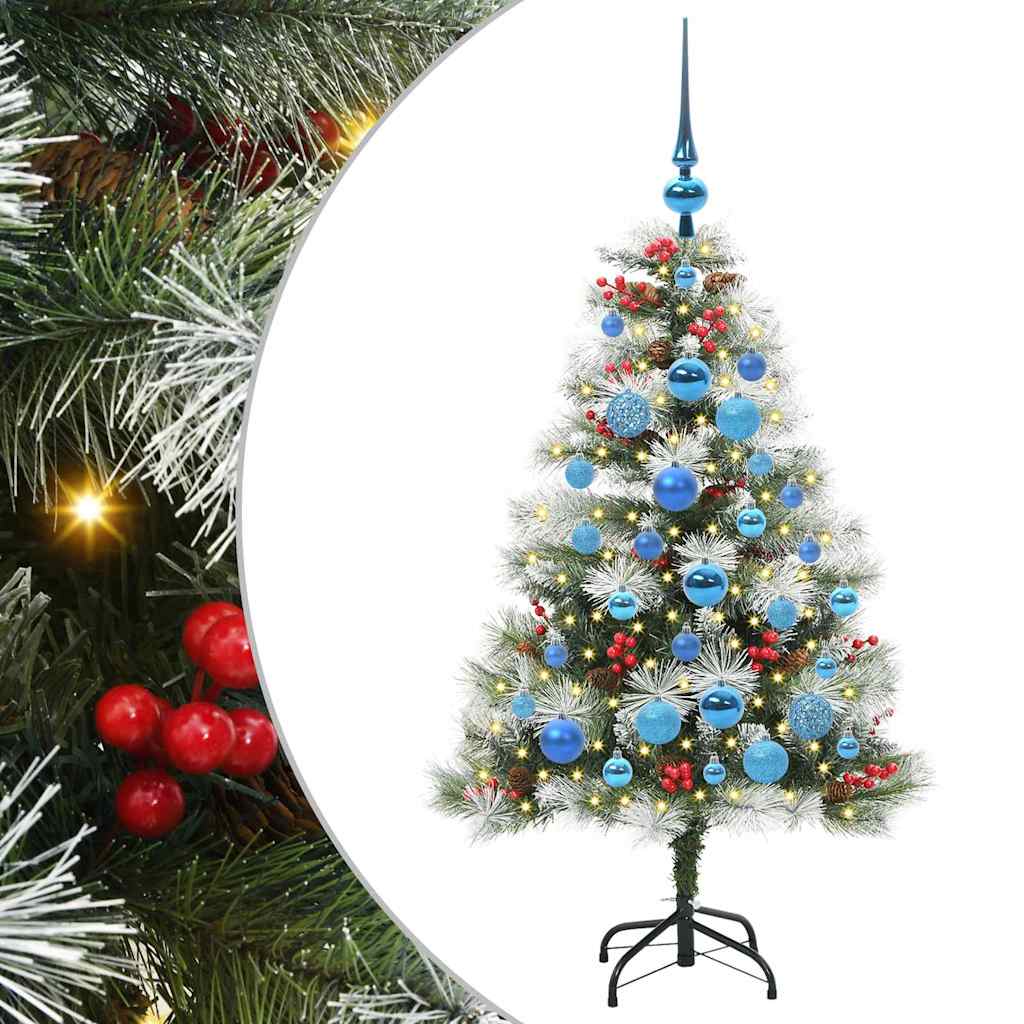 vidaXL Artificial Christmas Tree Green and white 120 cm