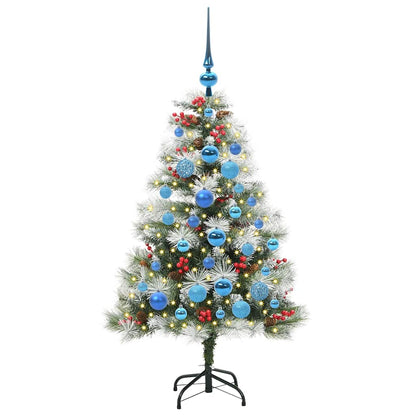 vidaXL Artificial Christmas Tree Green and white 120 cm