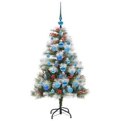 vidaXL Artificial Christmas Tree Green and white 120 cm