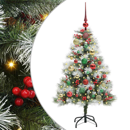 vidaXL Artificial Christmas Tree Green and white 120 cm