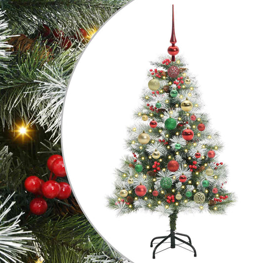 vidaXL Artificial Christmas Tree Green and white 120 cm