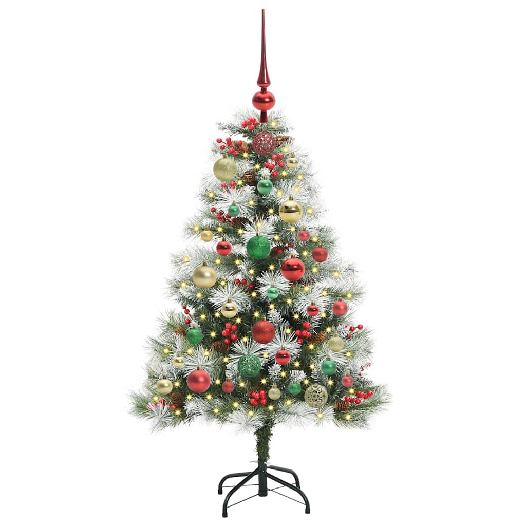 vidaXL Artificial Christmas Tree Green and white 120 cm