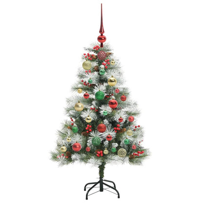 vidaXL Artificial Christmas Tree Green and white 120 cm