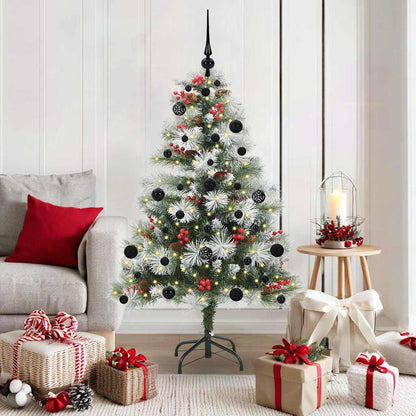 vidaXL Artificial Christmas Tree Green and white 150 cm