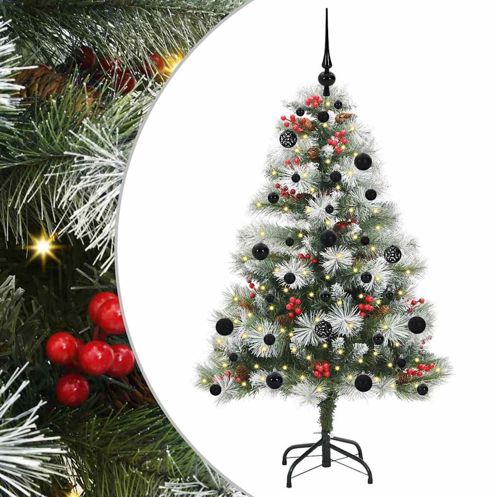vidaXL Artificial Christmas Tree Green and white 150 cm