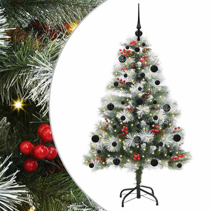 vidaXL Artificial Christmas Tree Green and white 150 cm