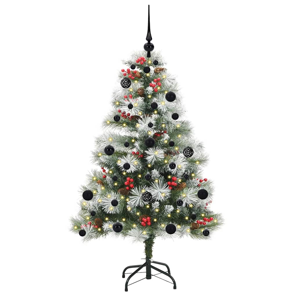 vidaXL Artificial Christmas Tree Green and white 150 cm