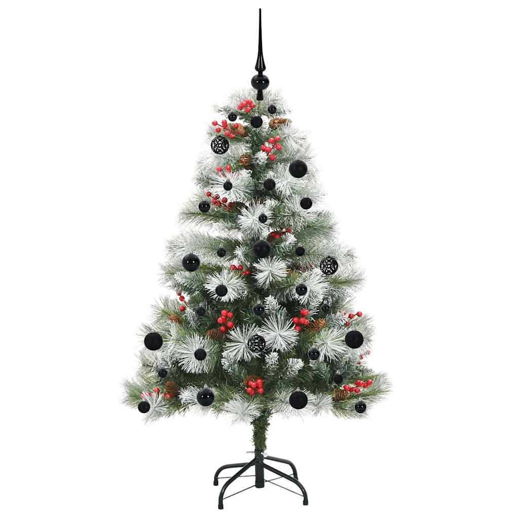 vidaXL Artificial Christmas Tree Green and white 150 cm