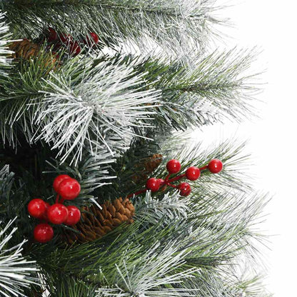 vidaXL Artificial Christmas Tree Green and white 150 cm